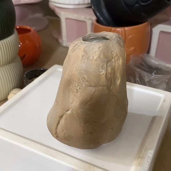 摆件水培陶盆无孔 瑕疵介意勿拍