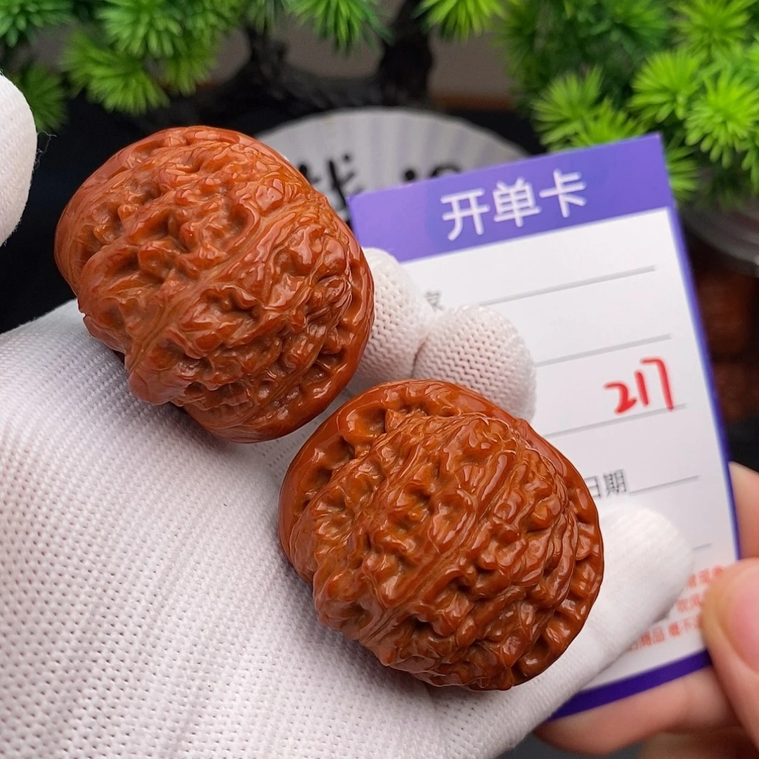 文玩核桃把件42球白217