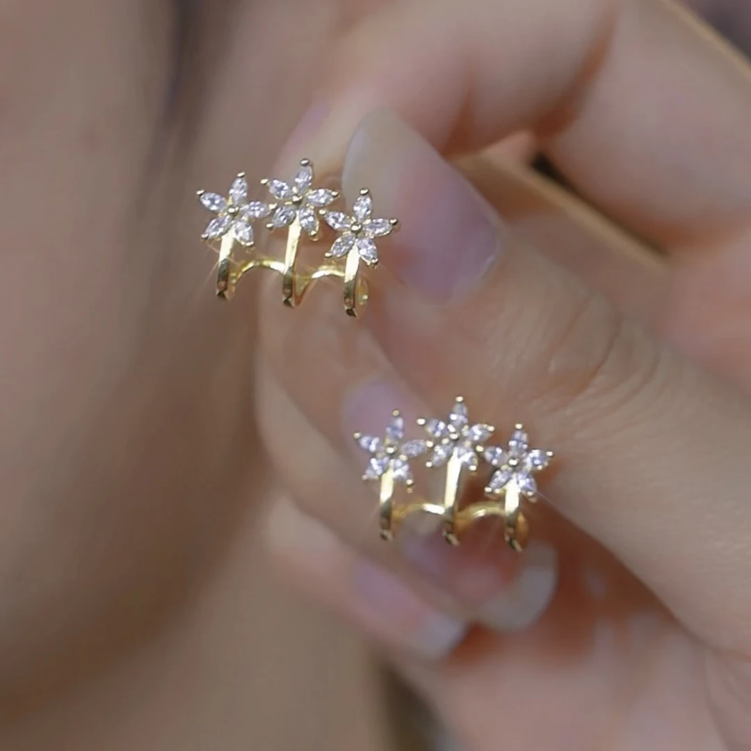 铜合金耳饰 【三生有幸】小众设计感精致高级耳饰2025年新款