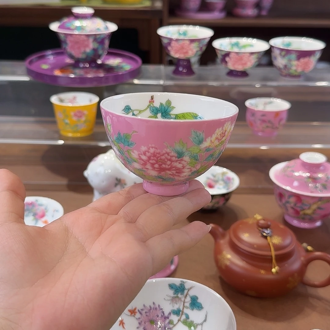 珐琅彩主人杯茶具套装