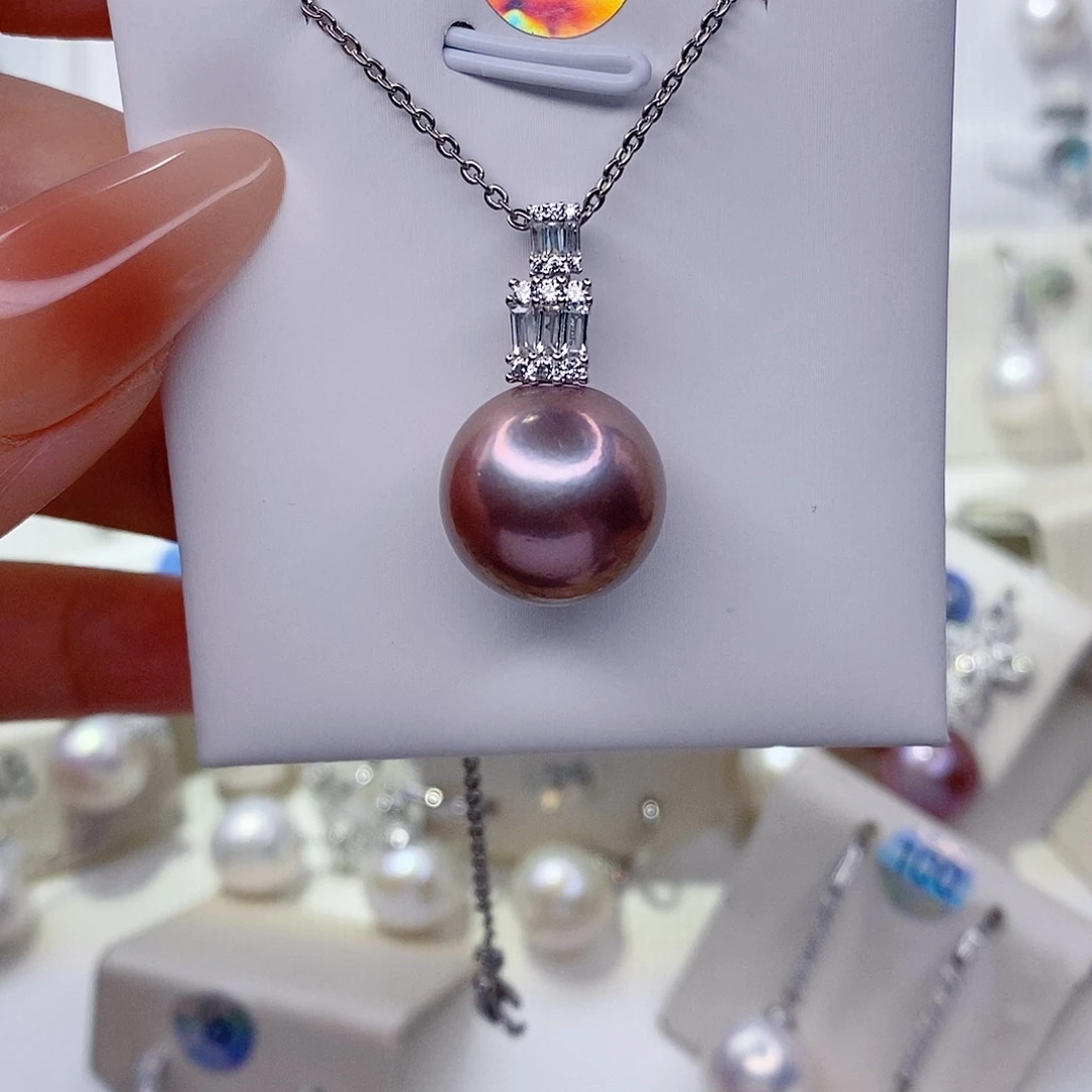 *****淡水珍珠吊坠(赠链)银S925镶嵌