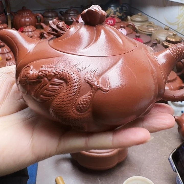 张***条茶壶紫砂280 cc鱼化龙