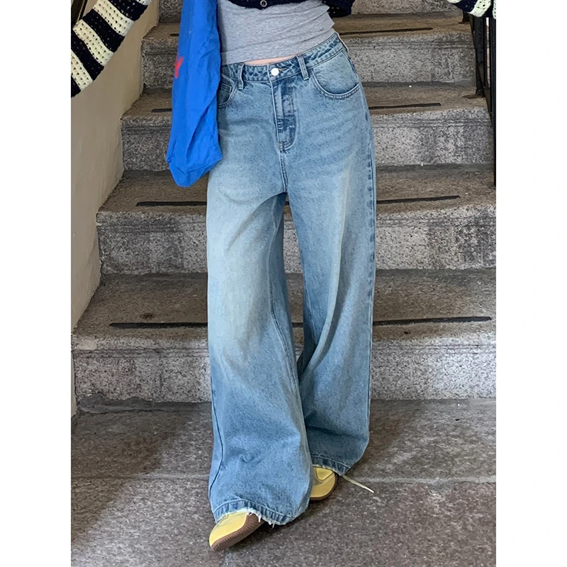 【HRG】春季韩系休闲宽松百搭牛仔裤PT0111194#