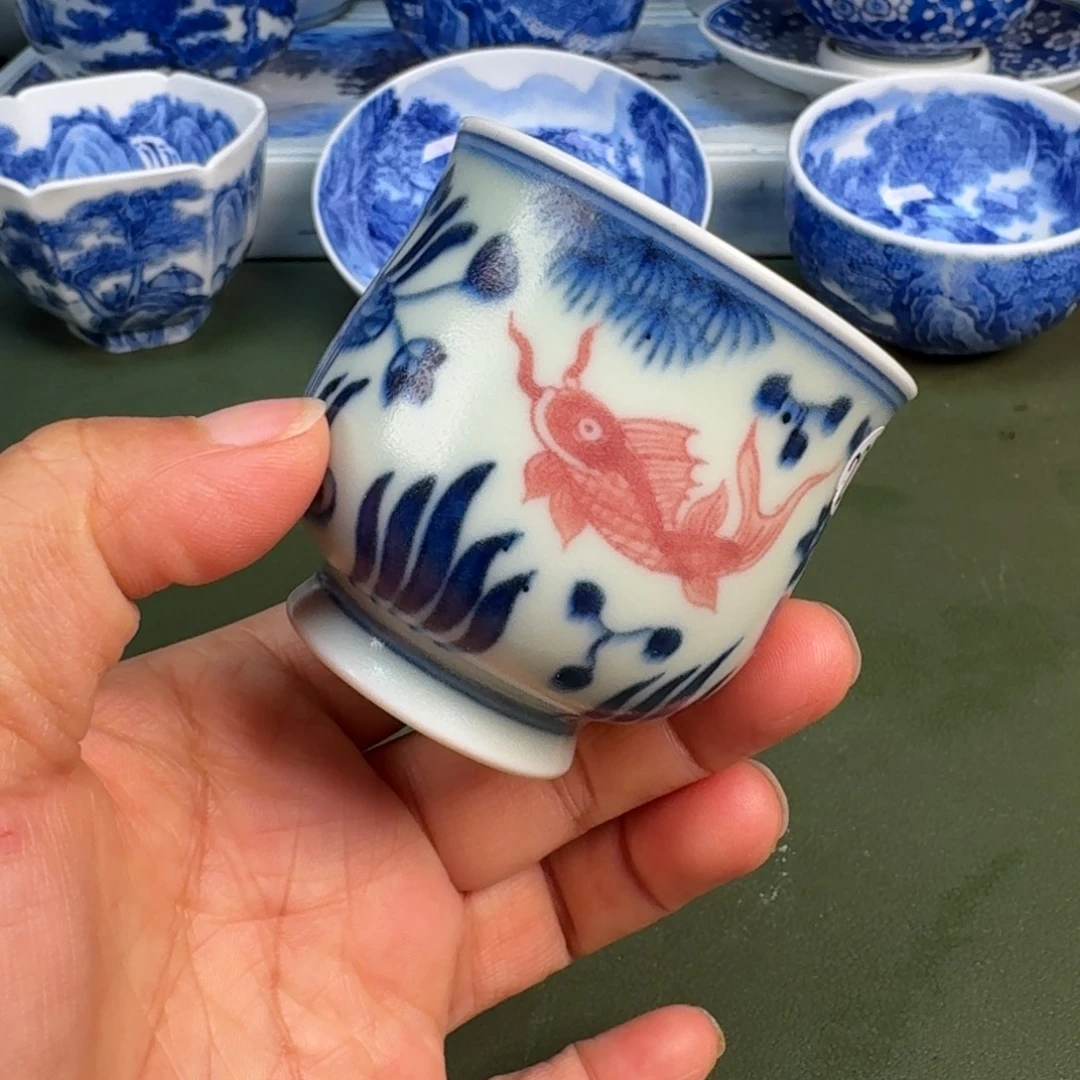 陶景德镇纯手绘茶具雨m圆圆226