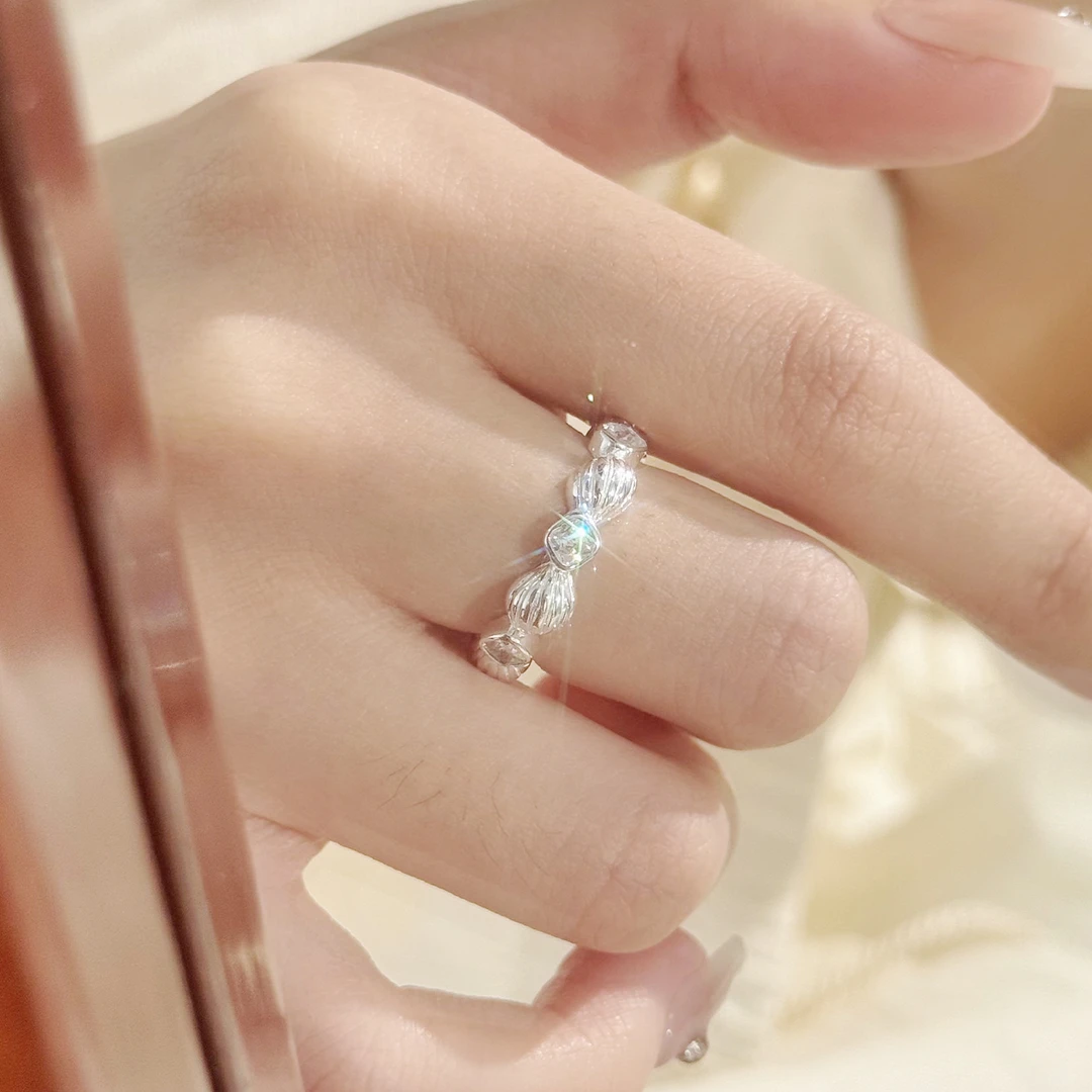 925银戒指 2025新款爆款女小众设计轻奢高级感指环开口食指戒