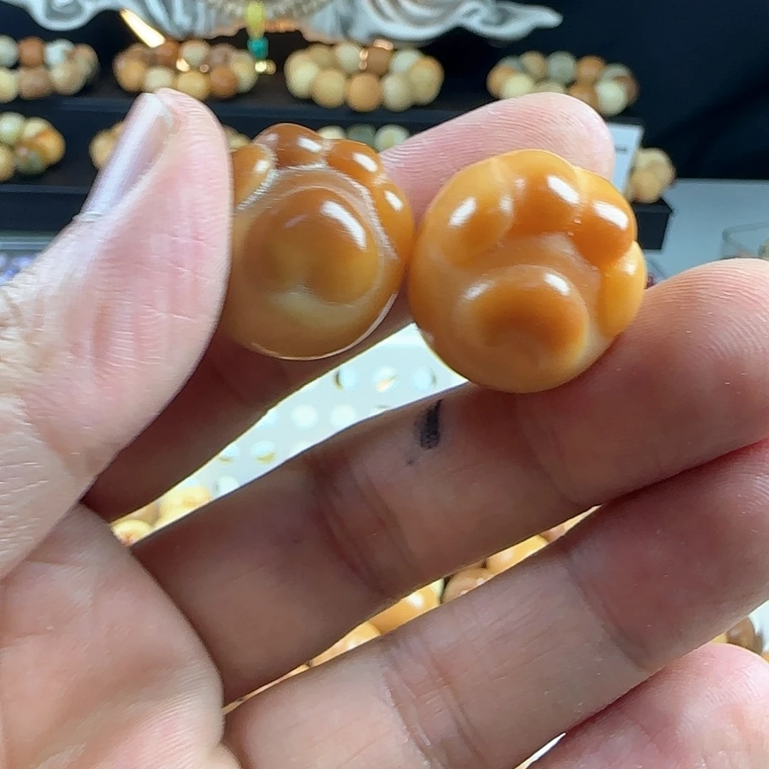 菩提根/象牙果手串瑕疵卡22爱心猫抓2颗（5单冲1单）