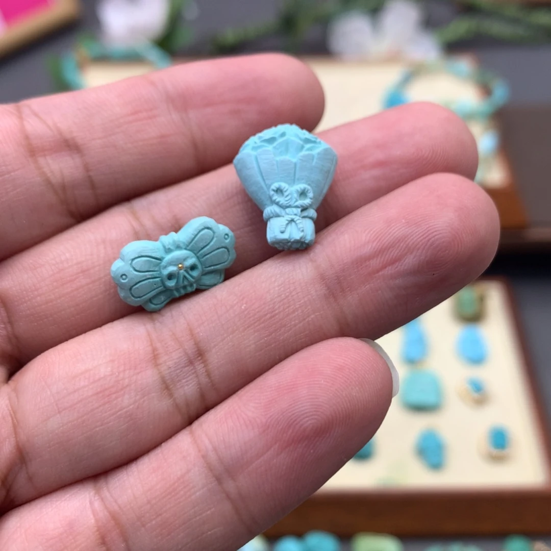 绿松石14未镶嵌齐*戈配饰