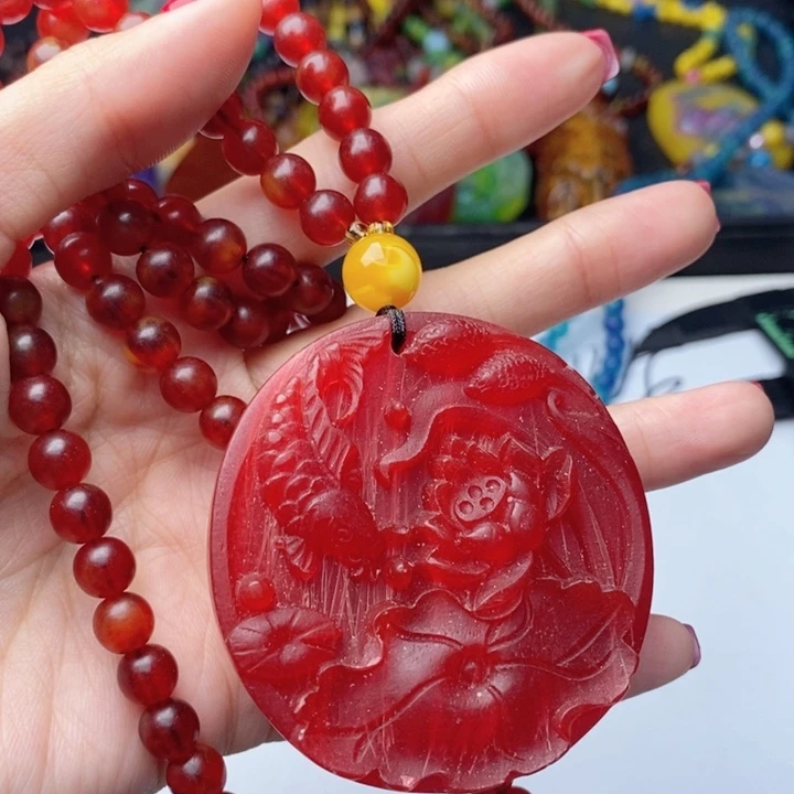 蜜蜡颈饰未镶嵌92套装