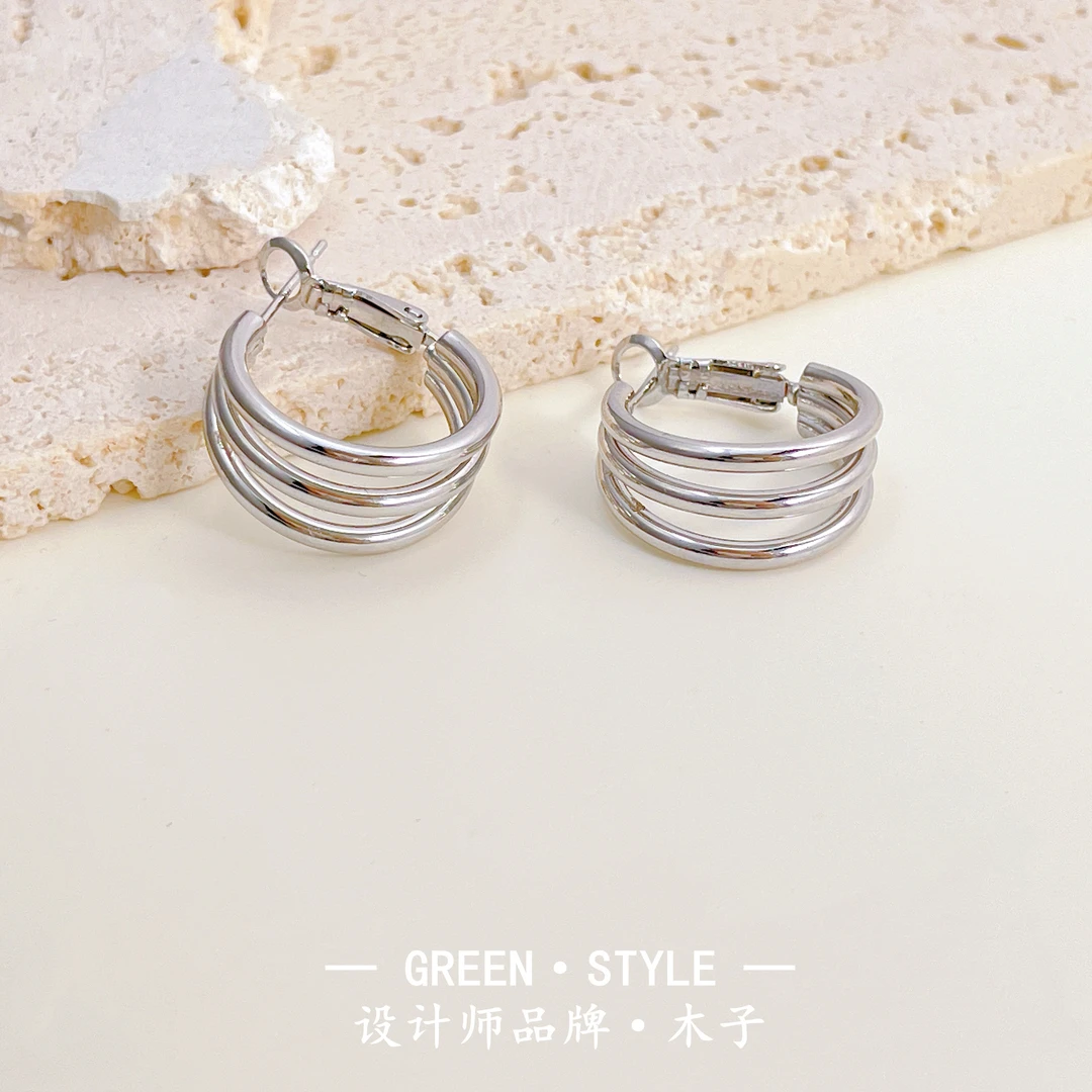 铜合金耳饰 【新款三生三世耳圈】轻奢气质简约时尚设计师耳环-G27