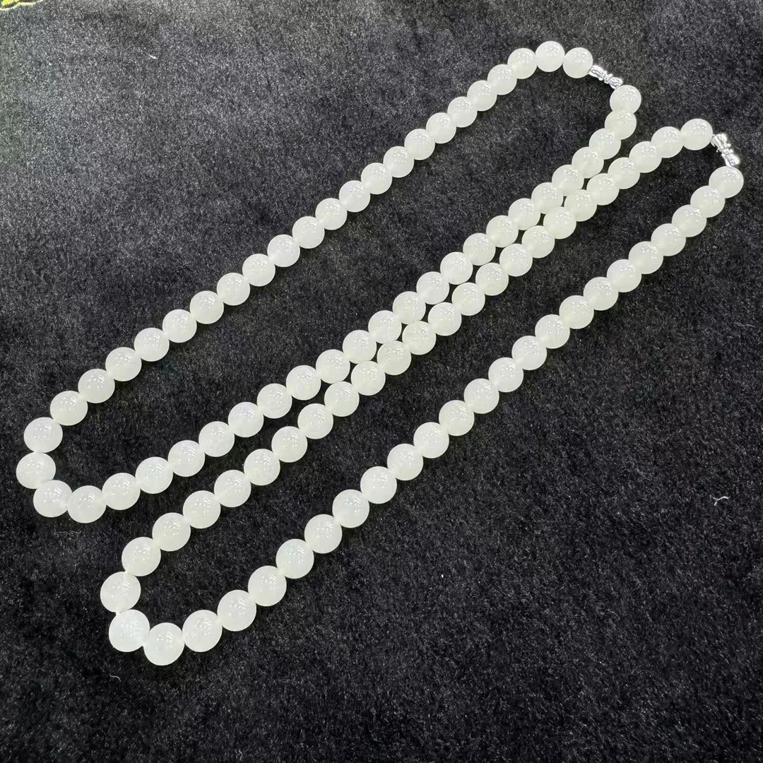 【玉经纶】21324/Q28-和田玉珠链-多样性发其一