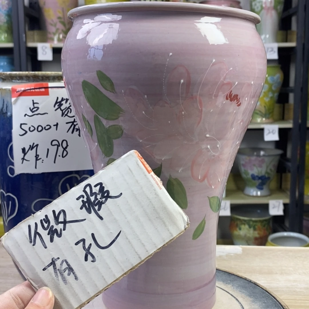 景德镇手工手绘陶瓷花盆