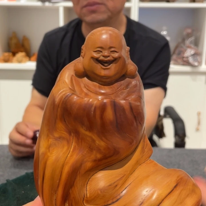 柏木（崖柏）z****i弥勒小摆件