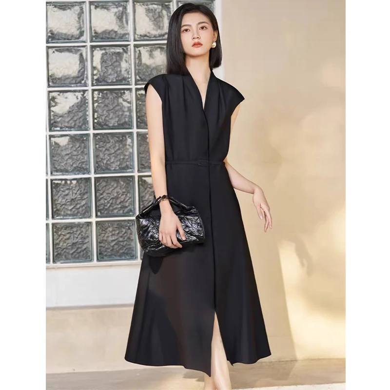 2025夏季新款淑女气质衬衫连衣裙轻奢高级感收腰a字裙 829/830