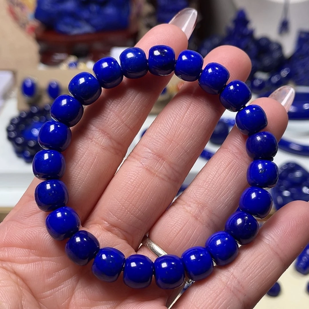 费***澄青金石未镶嵌精品9mm老型单圈手串