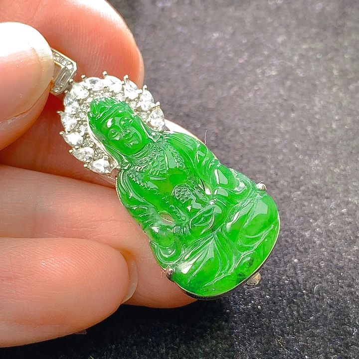 翡翠银S925镶嵌颈饰