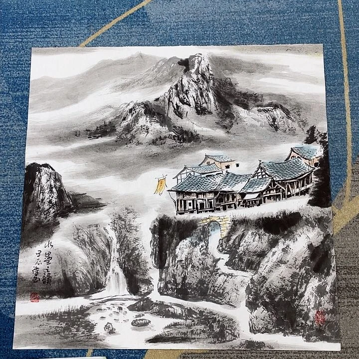 国画绘画作品谭白画芯70.70斗方