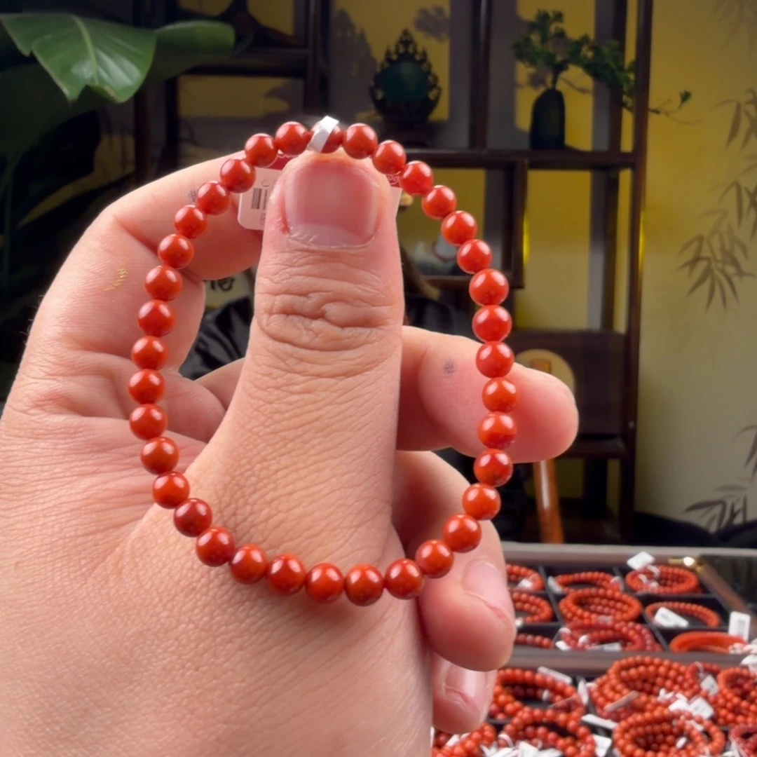 南红玛瑙未镶嵌手链5