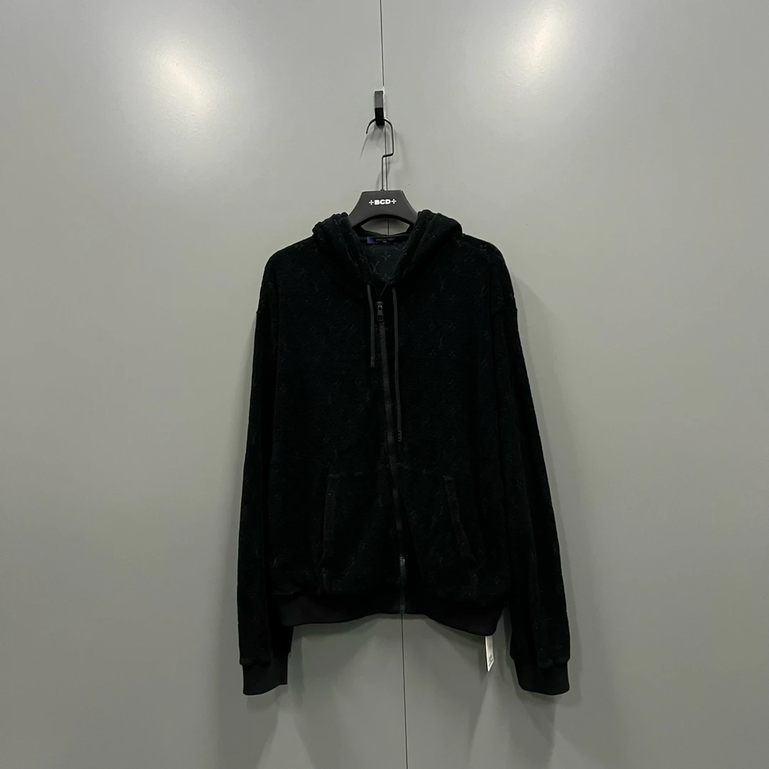 95新 LouisVuitton/路易威登 c116 老花拉链帽衫 L码/ ki303687