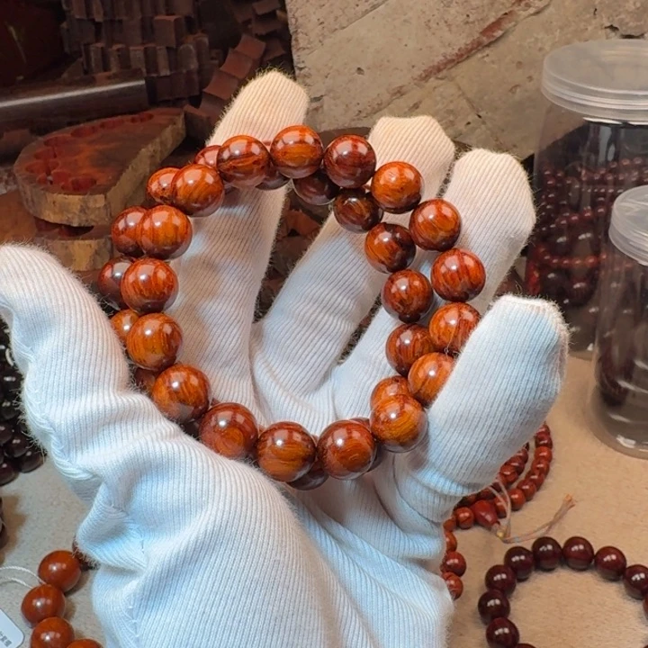 小叶紫檀手串/手链1.2原汁原味高油密老料