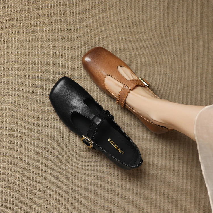 2cm 甜美简约百搭玛丽珍单鞋春秋韩版学院风舒适软底时尚浅口单鞋