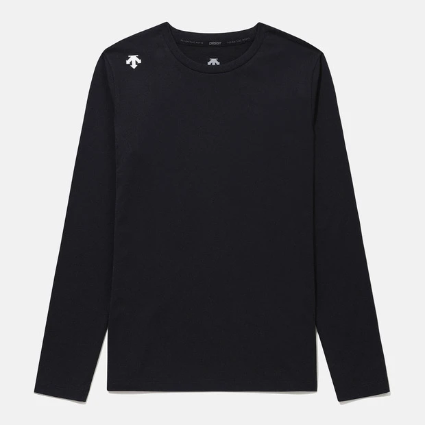 DESCENTE/迪桑特新款圆领长袖Logo印花运动T恤SQ323UTL72