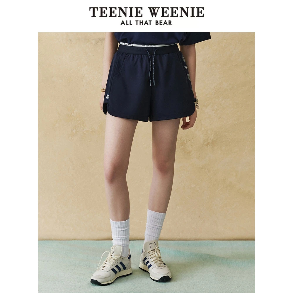 TeenieWeenie小熊女卫裤25休闲宽松拼接时尚A字短裤女TTTM252601T