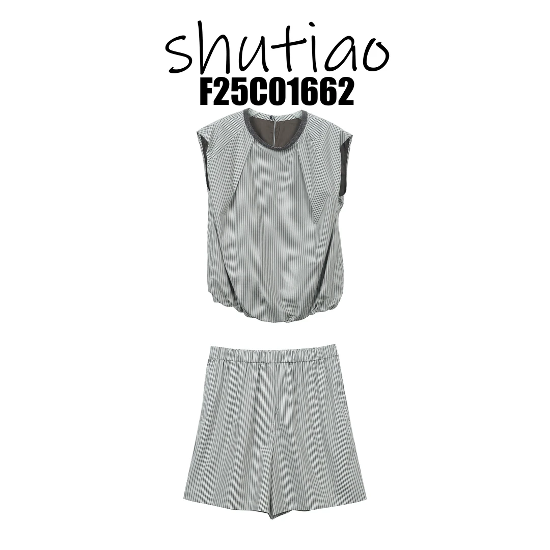 【SHUTIAO】2025春夏：新款小众设计款套装F25C01662