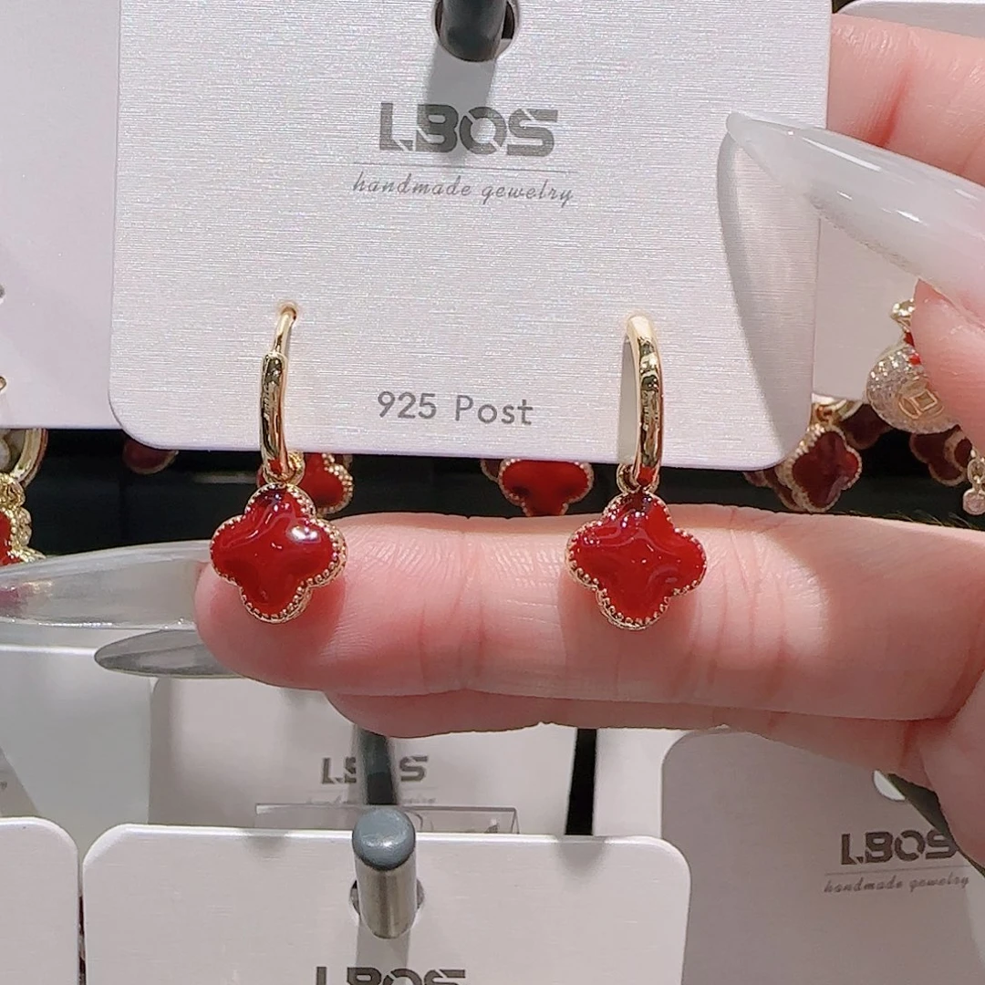 锆石铜合金925银耳环