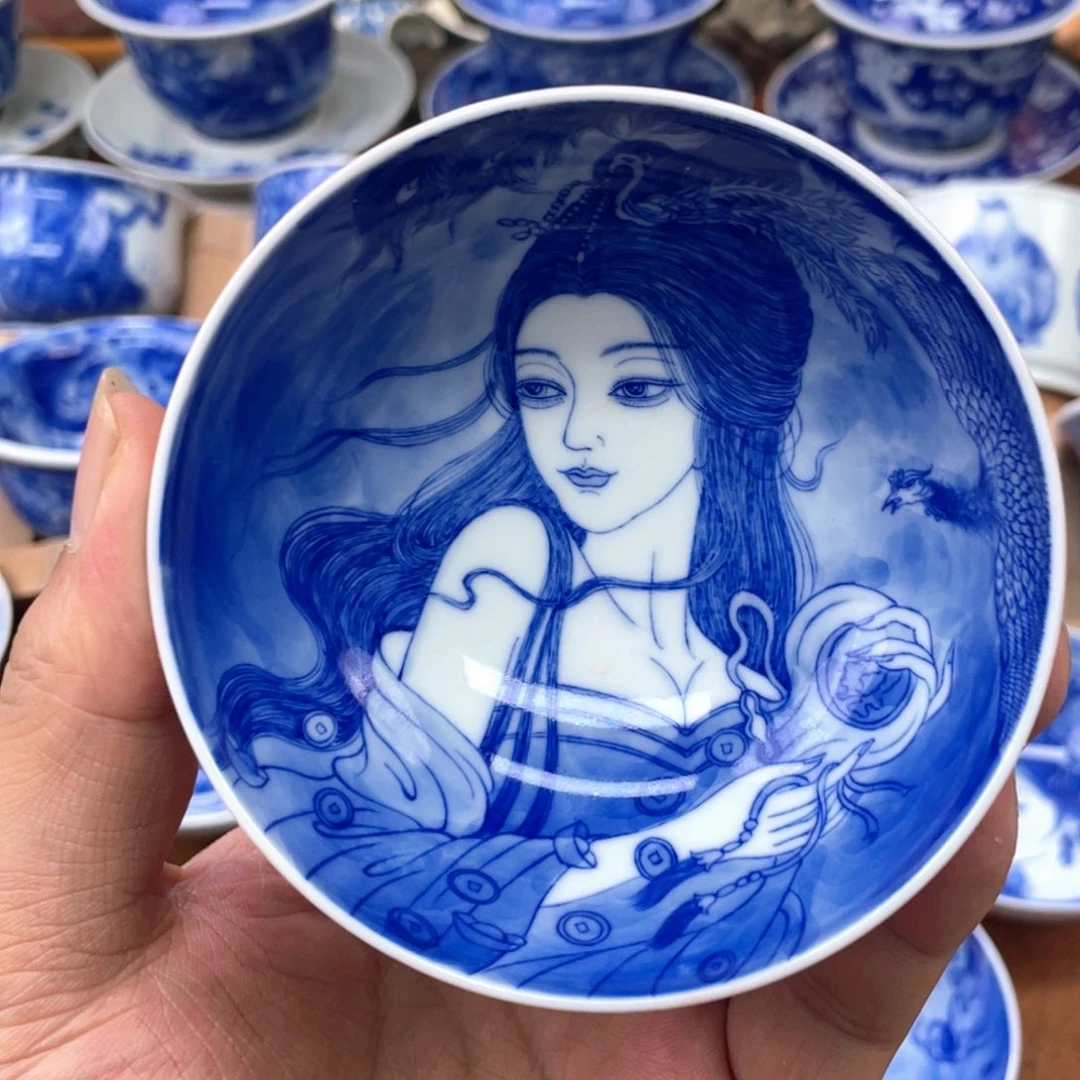 陶月楼 柴窑 美女普洱杯