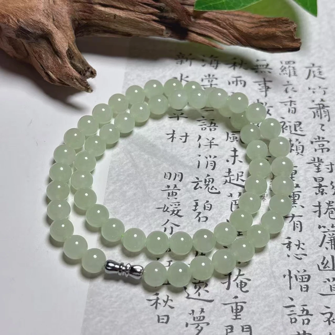 《铁头老猪》YS010冰晴水妈妈链圆珠素圈项链8mm多样性发其一