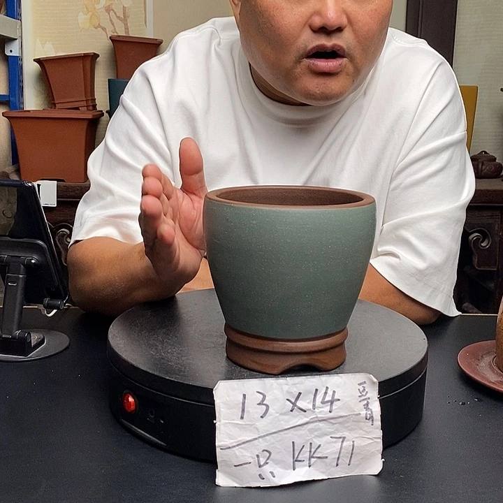 紫砂花盆货号一只KK71