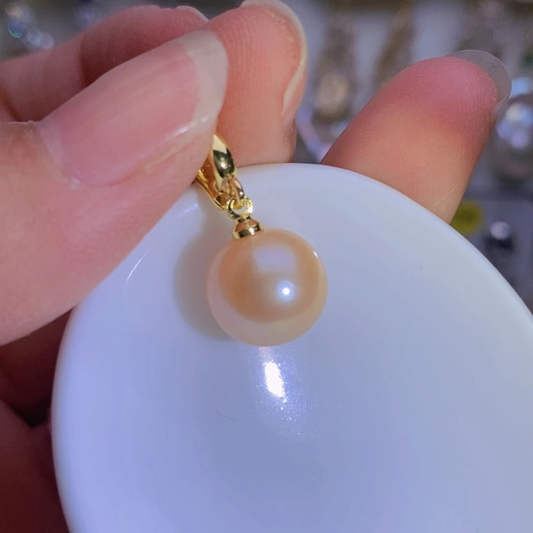 淡水珍珠银S925镶嵌天然淡水珍珠