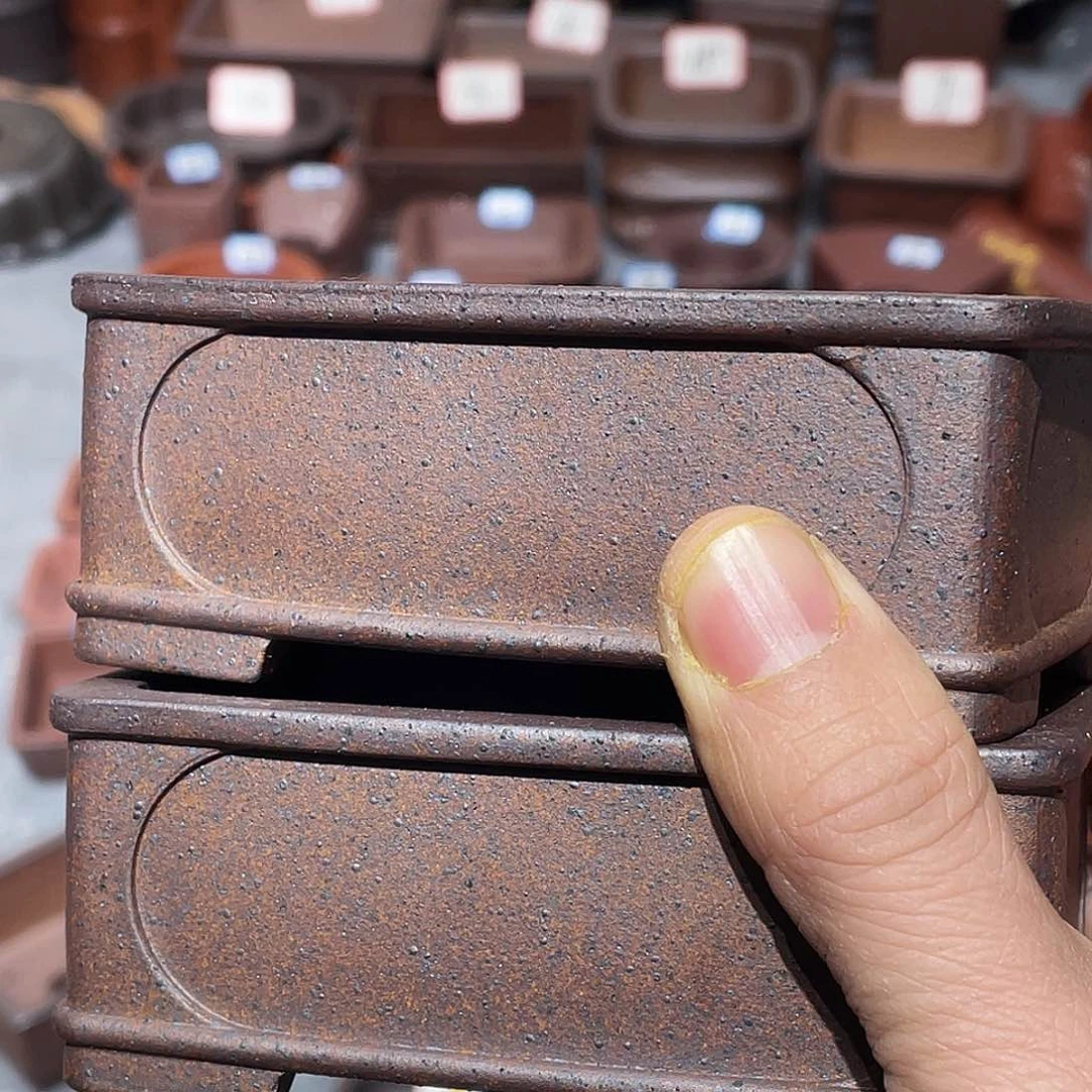 紫砂紫砂小盆9*6*3二个组合