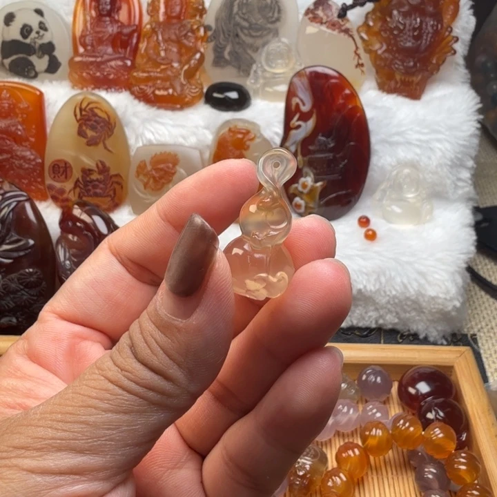 J****玛瑙/玉髓合金颈饰