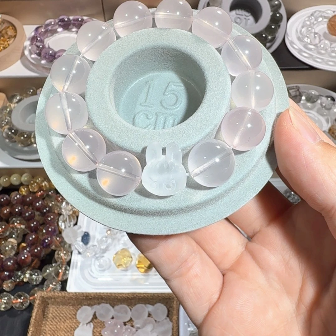 水晶手链未镶嵌14咪粉水labubu手串