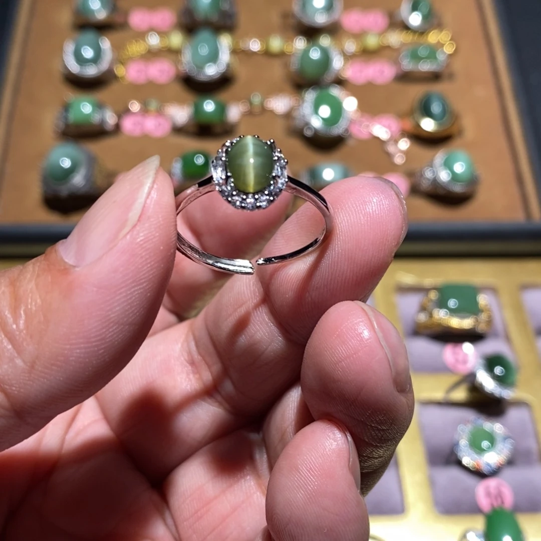 和田玉（碧玉）戒指未镶嵌