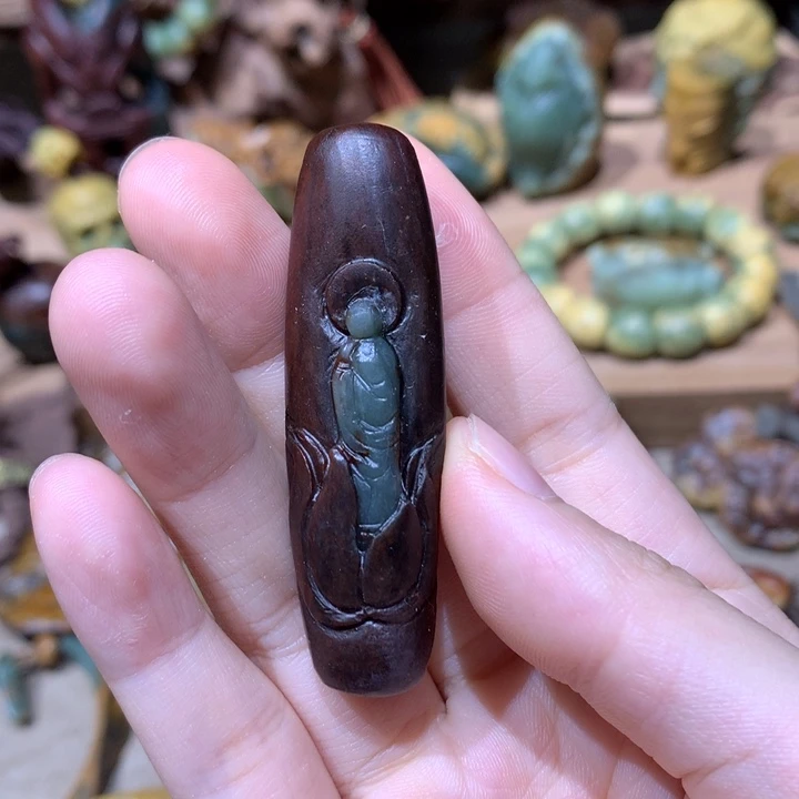 未镶嵌岫岩河磨玉（透闪石质玉）挂件我*我