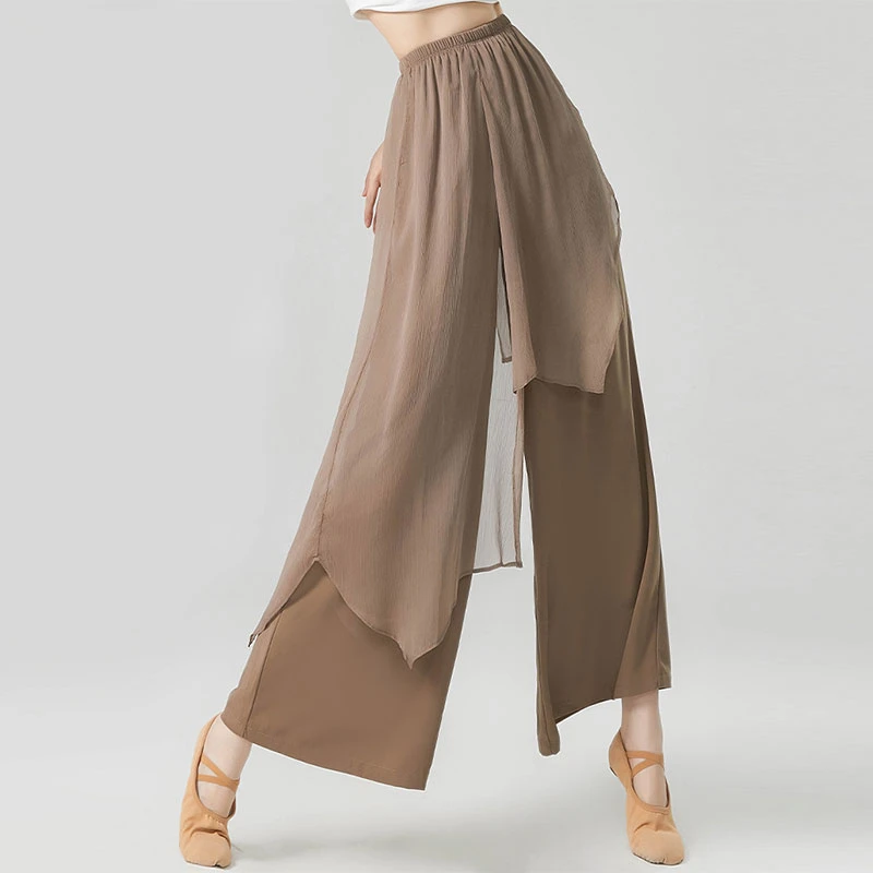 现代舞裤子阔腿裤中国成人秋冬垂感2025新款舞蹈练功裤古典舞服装