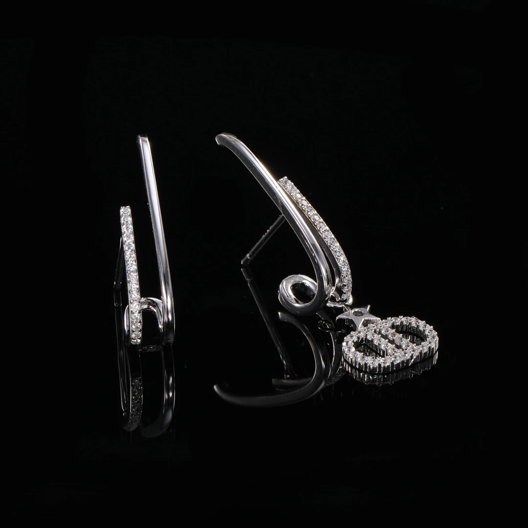 925银合成锆石耳饰 ——木木（SY5648）YR1-3011B 简约经典耳饰