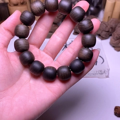 檀香木手串/手链檀香阴沉15/16横纹满纹