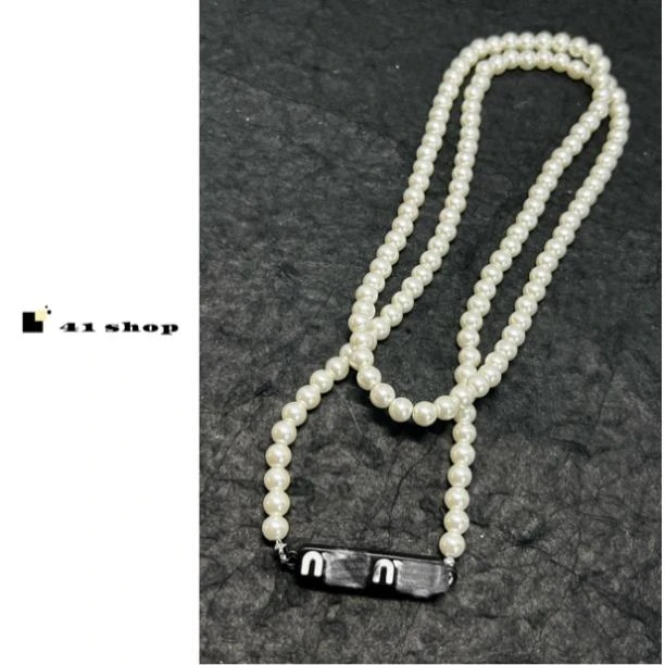 非金属仿珍珠项链 B-1妹妹白珠珠白滴釉磁吸项链百搭时尚气质