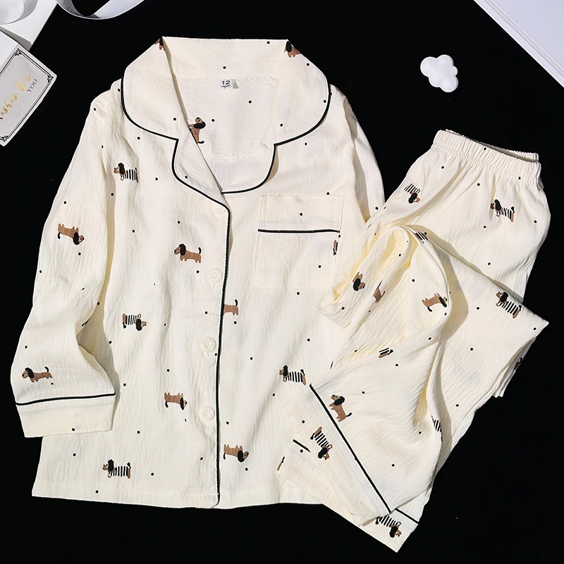 云朵棉女童睡衣春秋2025新款长袖薄款儿童秋款女孩洋气大童家居服