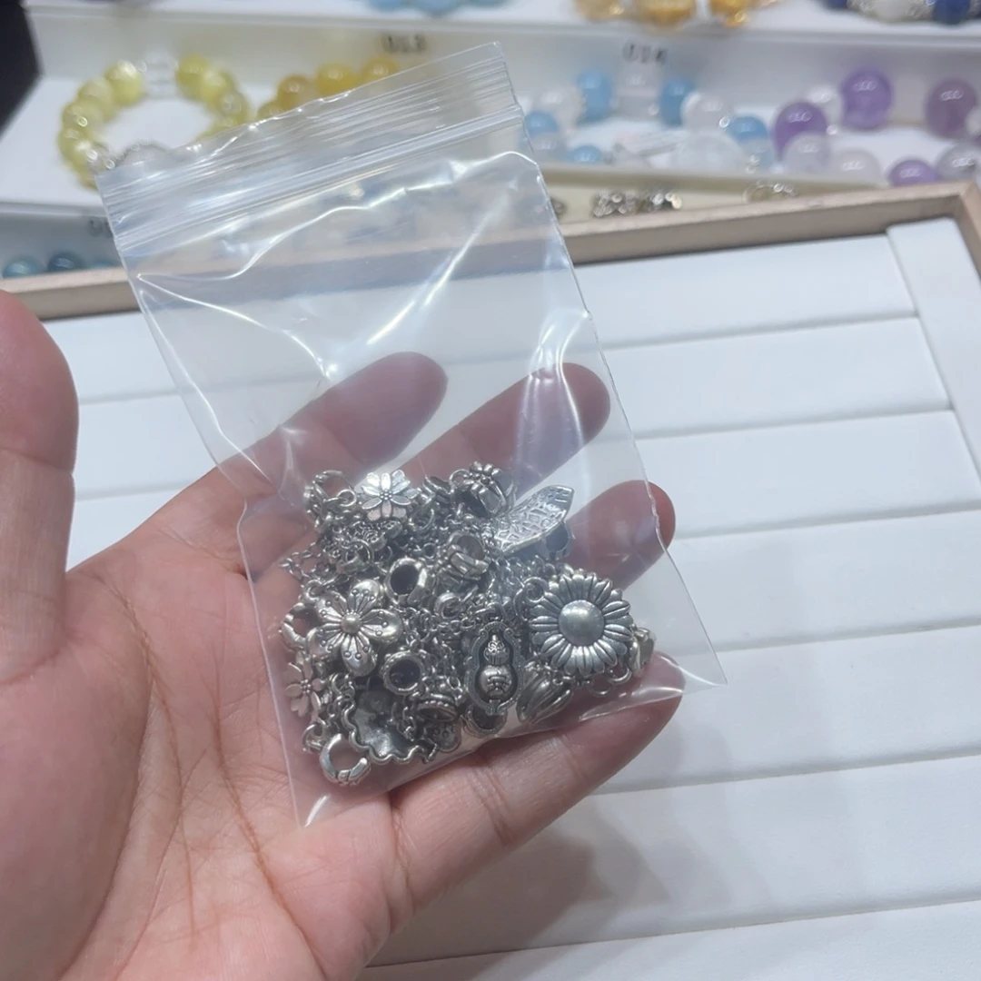 水晶手链未镶嵌配件15一套，10个