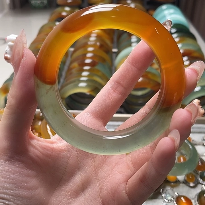 未镶嵌蛇纹石玉手镯56.5