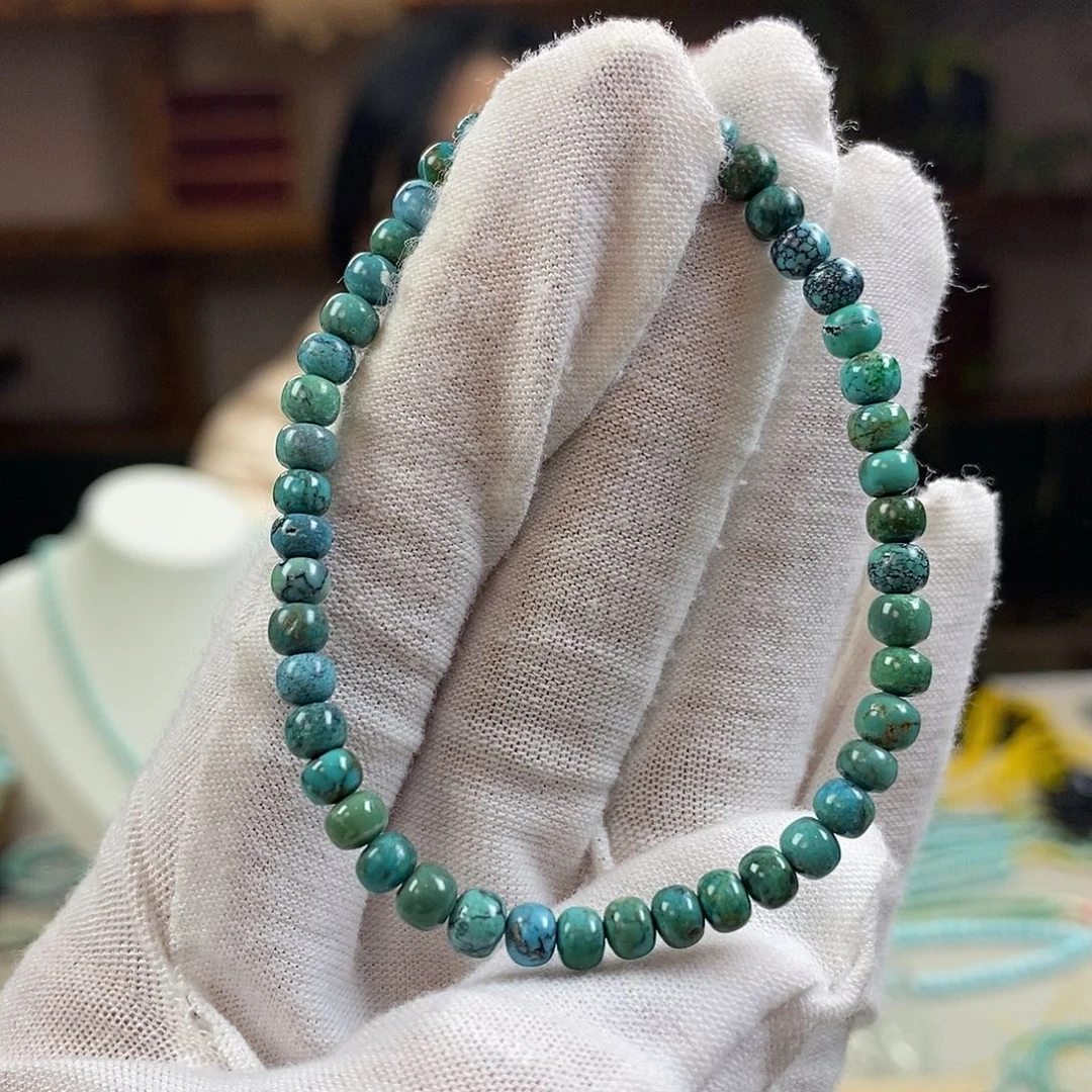 绿松石A25瓷釉级福利单圈卡4+未镶嵌