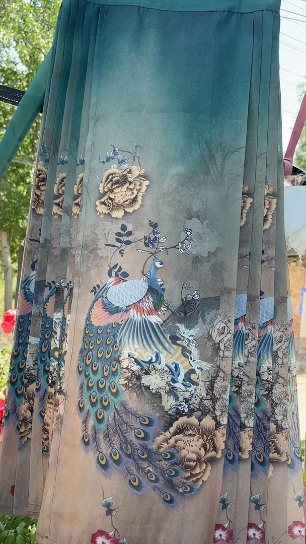 新款夏季【绿孔雀】国风款马面裙