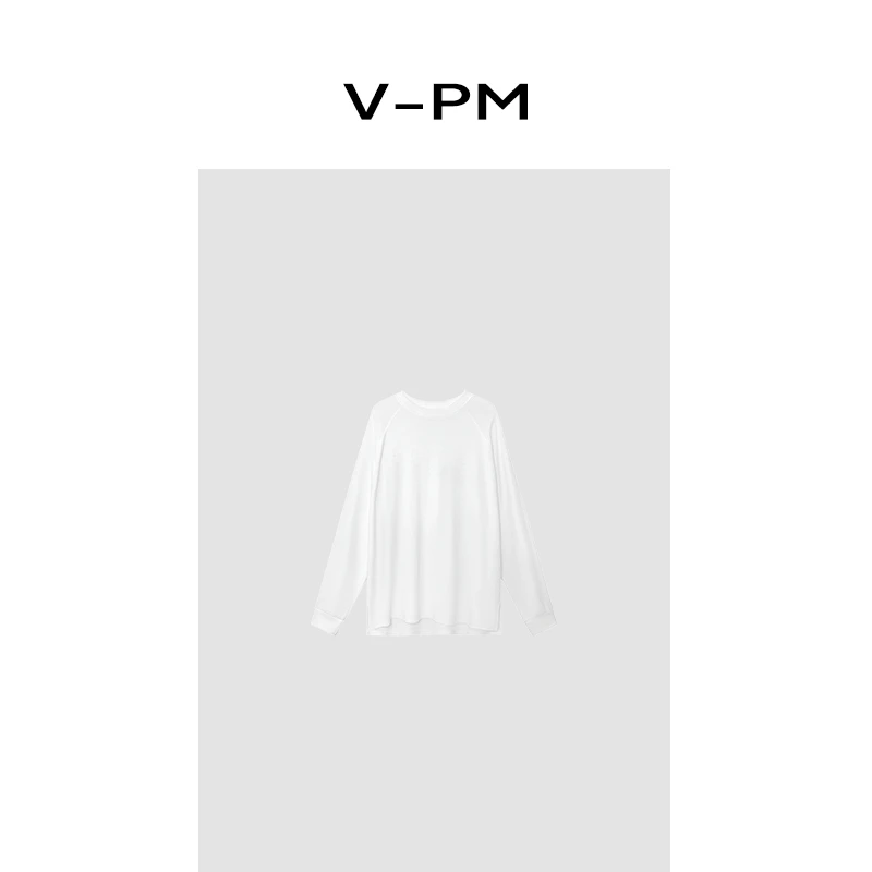 【VPM】 长袖圆领T恤秋季插肩袖磨毛休闲风时尚高领 6DT5313916