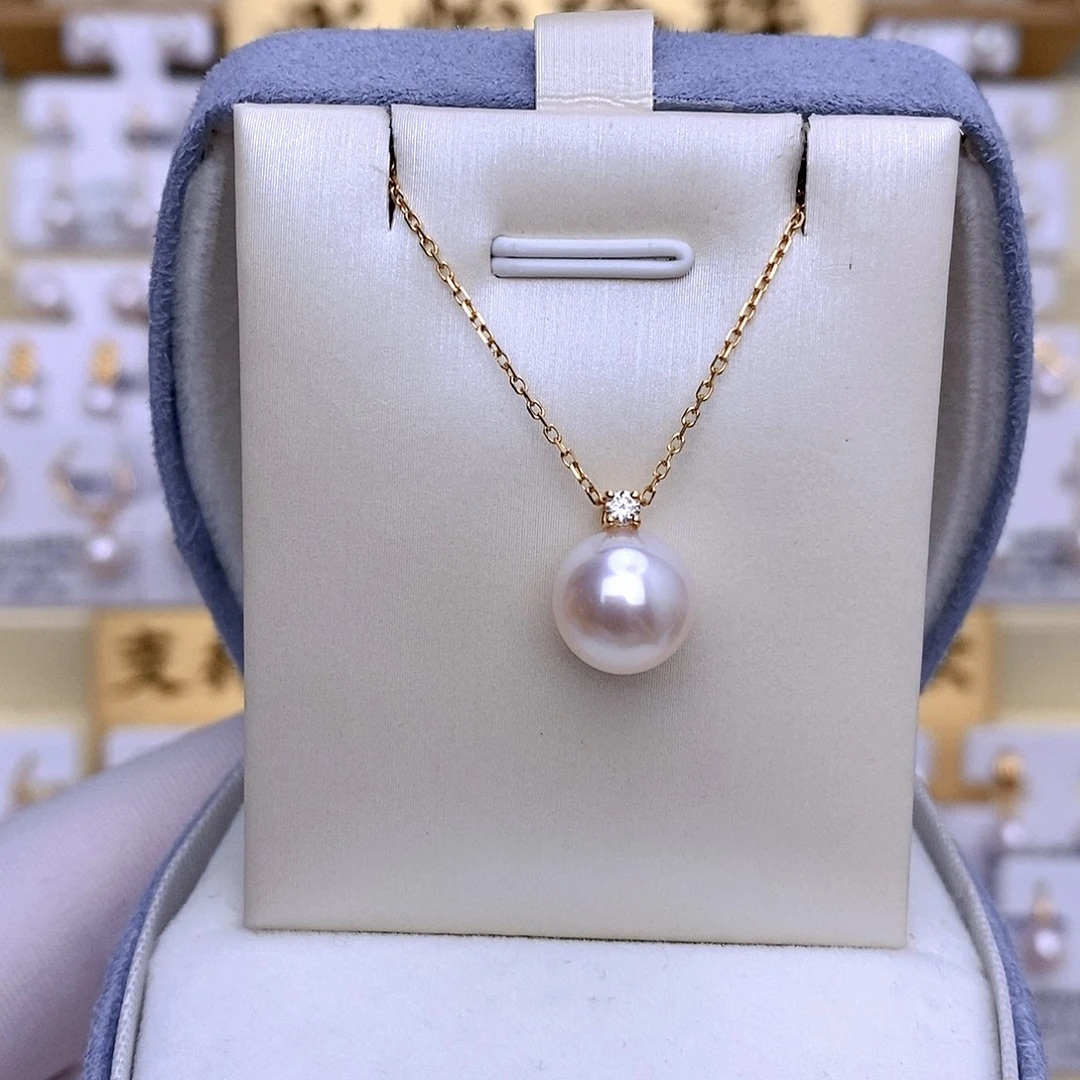 18K金镶嵌海水珍珠套链