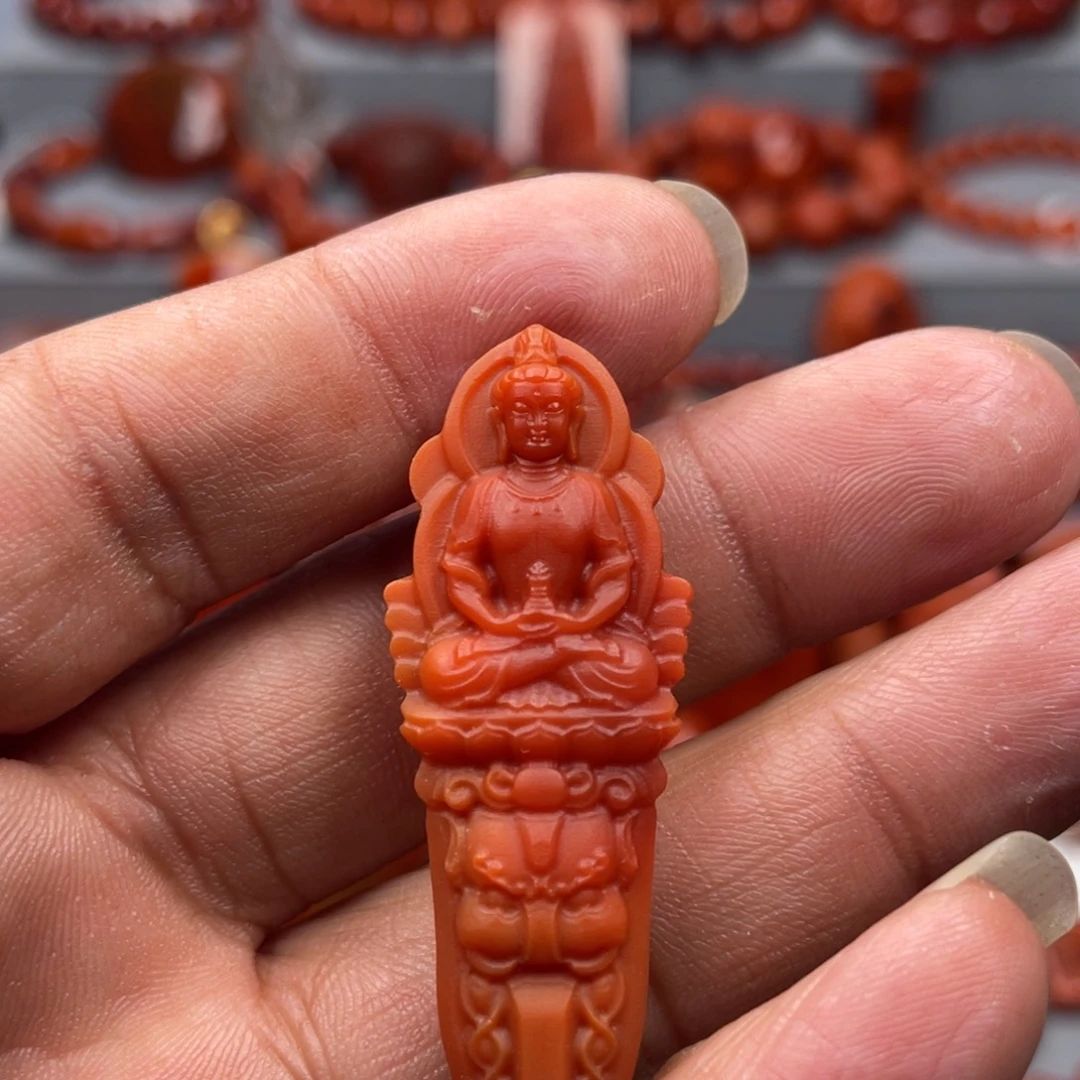 南红玛瑙未镶嵌珠宝奇石吊坠