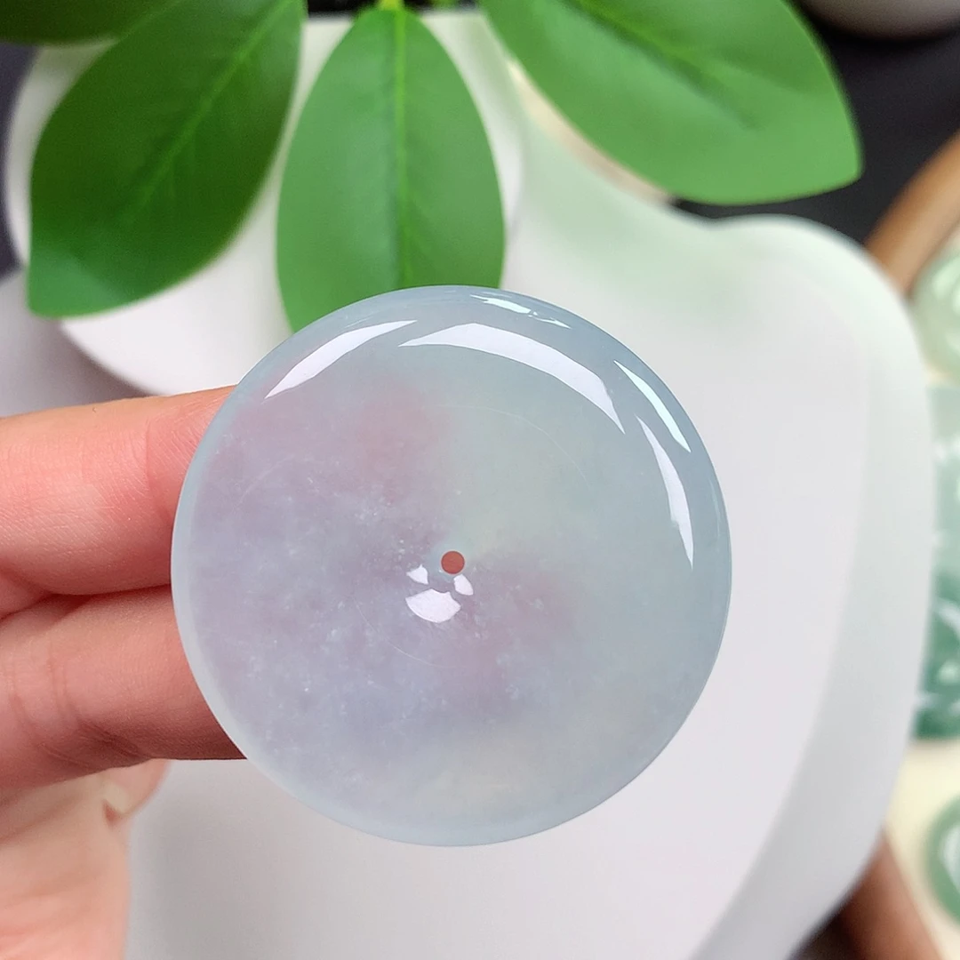 颈饰未镶嵌翡翠平安扣 38x5.8mm